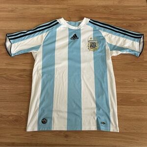 Adidas Argentina national soccer futbol team 2008 blank home jersey size Large